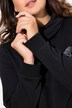 Sweatshirt, bloemen, opstaande kraag, lange mouwen