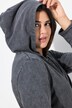 Longue veste à capuche au look vintage, ligne A