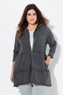 Longue veste à capuche au look vintage, ligne A