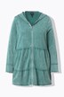 Long-Hoodiejacke, Vintage-Look, A-Linie, Kapuze