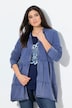 Long-Hoodiejacke, Vintage-Look, A-Linie, Kapuze