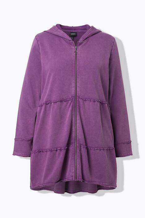 Longue veste à capuche au look vintage, ligne A