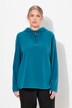 Fleece-troyer, kort, oversized, hette, lange ermer, resirkulert