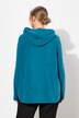Fleece-troyer, kort, oversized, hette, lange ermer, resirkulert