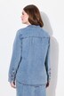 Jeans-shaket, skjortekrave, langærmet, økologisk bomuld