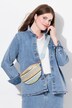 Jeans-shaket, skjortekrave, langærmet, økologisk bomuld