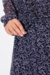 Kjole, blomster, A-linje, tunikautringing, langermet