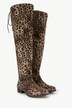 Overknee-Stiefel, XL-Schaft, Leomuster, Zipper, Weite H