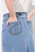 Eco Cotton Elastic Waist Denim Skirt