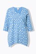 Chemise, ourlet en pointes, col en V, manches 3/4, coton biologique