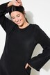 Geplooide midi-jurk, slim model, lange mouwen