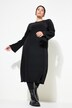 Geplooide midi-jurk, slim model, lange mouwen