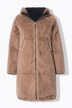 Manteau matelassé, doublure en fourrure synthétique, col montant et capuche