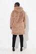 Manteau matelassé, doublure en fourrure synthétique, col montant et capuche