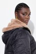 Manteau matelassé, doublure en fourrure synthétique, col montant et capuche