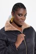 Manteau matelassé, doublure en fourrure synthétique, col montant et capuche