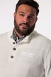 Maglione polo Men+ con zip, abbottonatura e ricamo, fino alla tg. 8XL