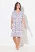 Bigshirts, set van 2, bloemen, V-hals, korte mouwen