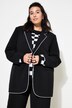 Blazer, oversize-form, piping
