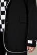 Blazer, oversize-form, piping