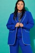 Blazer, oversize-form, piping