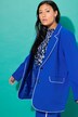 Blazer, oversize-form, piping