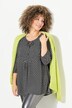 Gerimpelde blouse, hartjes, A-lijn, ronde hals, 3/4-mouwen