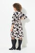 Leaf Print 3/4 Sleeve Jersey Dress