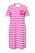 Noční košile, pruhy, kulatý výstřih, krátké rukávy, náprsní kapsa