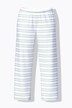 Pyjama 2 pièces, pantalon rayé avec poches, haut col rond et manches courtes