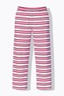 Pyjama 2 pièces, pantalon rayé avec poches, haut col rond et manches courtes