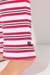 Pyjama 2 pièces, pantalon rayé avec poches, haut col rond et manches courtes