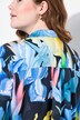 Chemisier à manches longues, col chemise et motif iris