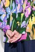 Skjortebluse, iris-mønster, skjortekrave, langærmet