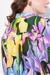 Skjortebluse, iris-mønster, skjortekrave, langærmet