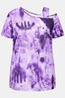 T-Shirt, lige pasform, batikprint, skulderudskæring