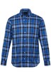 Kostkovaná košile JP1880, dlouhé rukávy, límeček s knoflíky, Modern střih, do 8XL