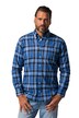Kostkovaná košile JP1880, dlouhé rukávy, límeček s knoflíky, Modern střih, do 8XL