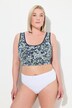 Brassières en lot de 2, imprimé/uni, décolleté rond