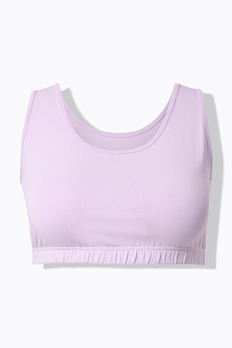 Bustier, 2-balení, potisk / jednobarevný, kulatý výstřih