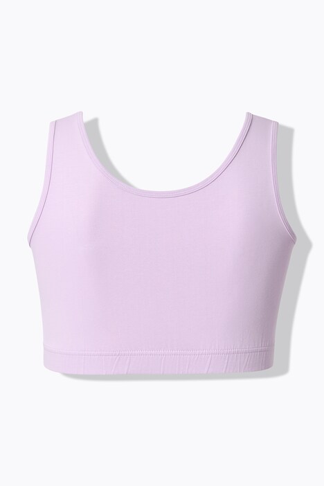 Bustier, 2-balení, potisk / jednobarevný, kulatý výstřih