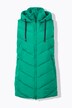 Long gilet matelassé HYPRAR, fermeture éclair à double curseur, matière imperméable