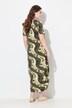 Robe Longue En Jersey, Encolure Ronde, Manches Courtes, Coton Bio