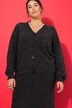 Cardigan oversize. Effet poivre et sel