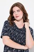 Long T-Shirt, Coupe A-Ligne, Encolure V, Manches Courtes, Coton Bio