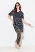 Long T-Shirt, Coupe A-Ligne, Encolure V, Manches Courtes, Coton Bio