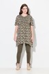 Long T-Shirt, Coupe A-Ligne, Encolure V, Manches Courtes, Coton Bio