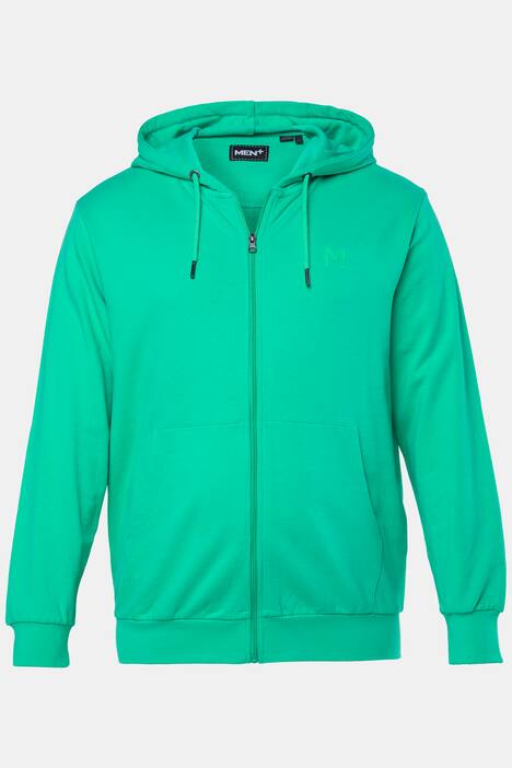 Men+ trainingsjasje met capuchon, basic, tot 8XL