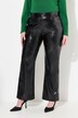 Mary leren look broek, wijde pijp, krokodillenmotief