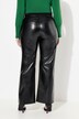 Mary leren look broek, wijde pijp, krokodillenmotief